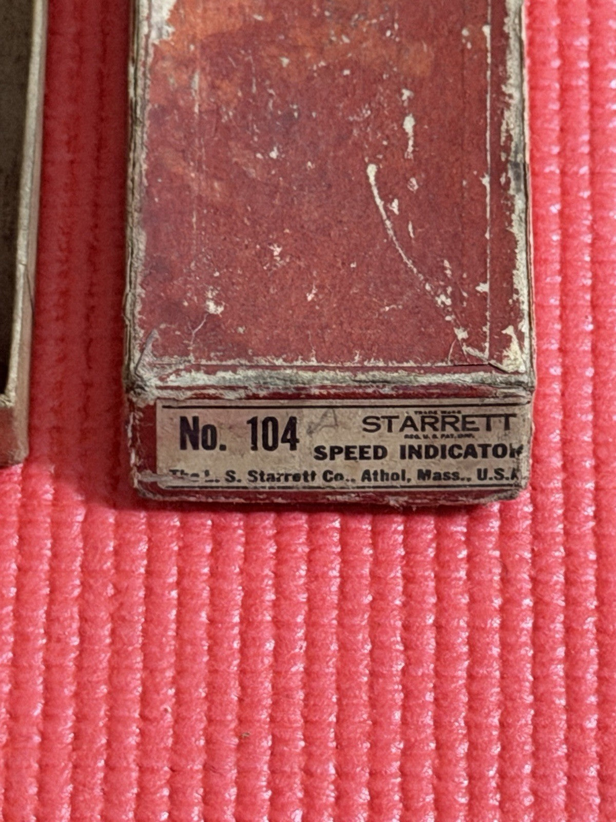Vintage L.S. Starrett & Co. No. 104 Speed Indicator Machinist Tool Made in USA