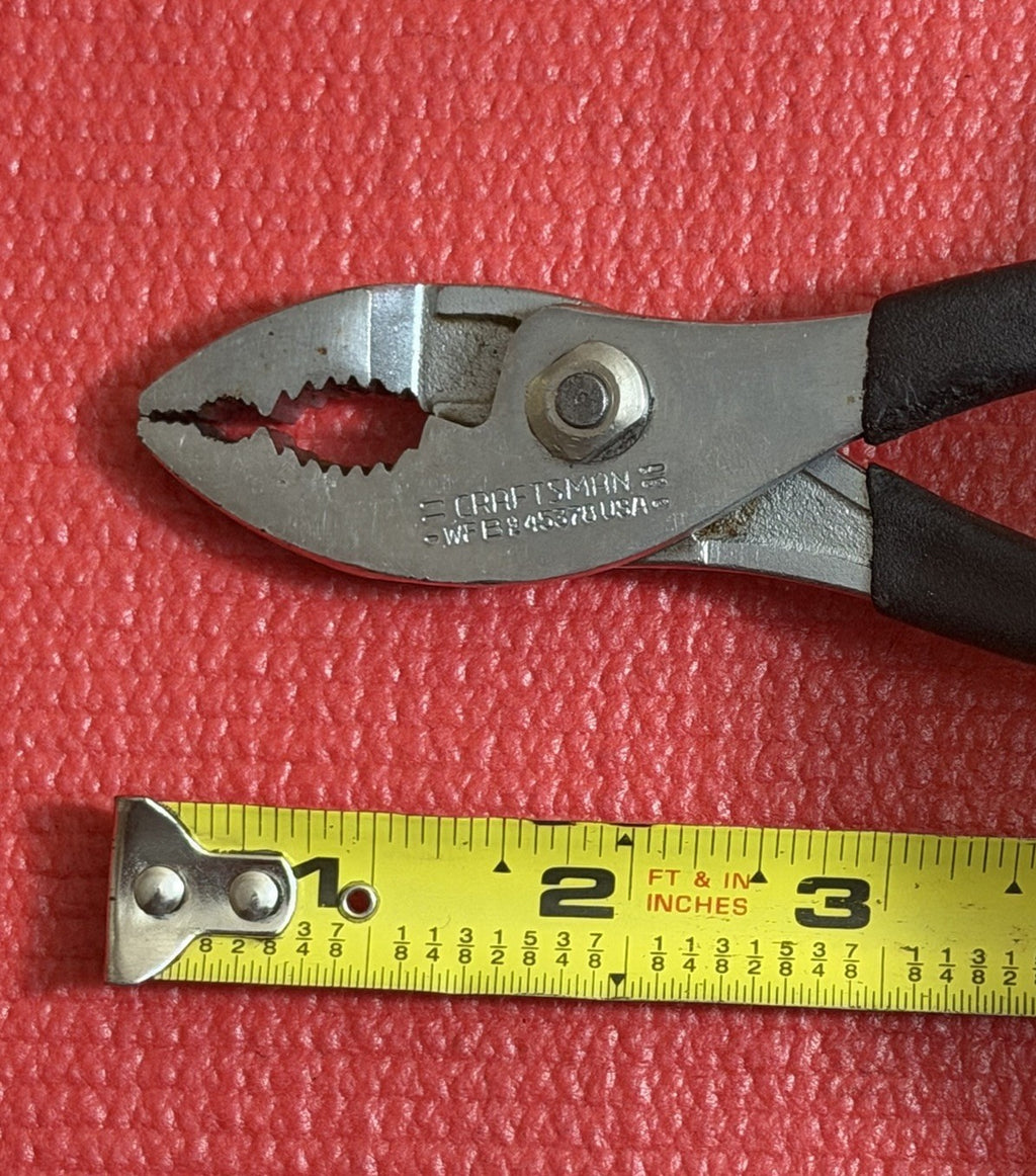 Craftsman 6 3/4" Long Slip Joint Pliers WF 45378 Made In USA