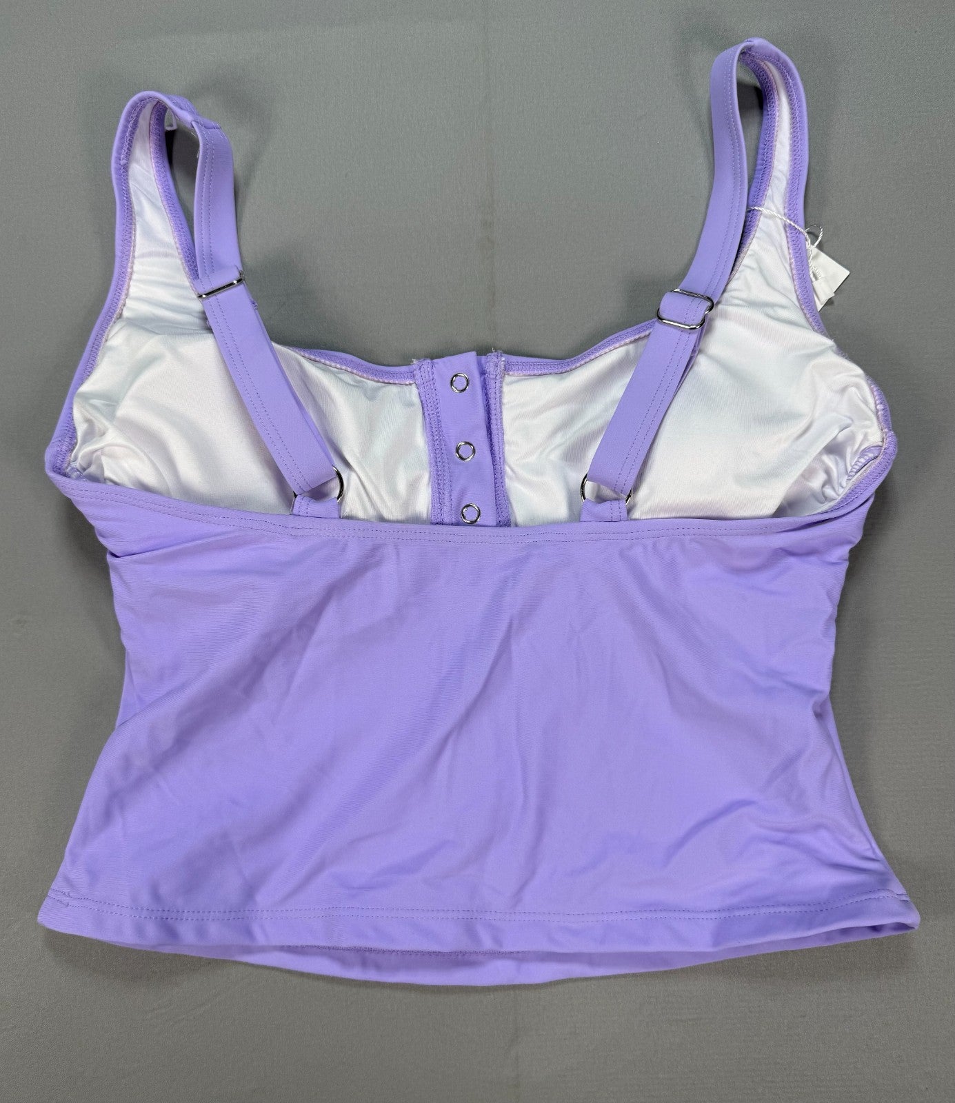 B2Prity Tankini Swimsuit Women's Medium Purple Tropical Floral Summer Beach