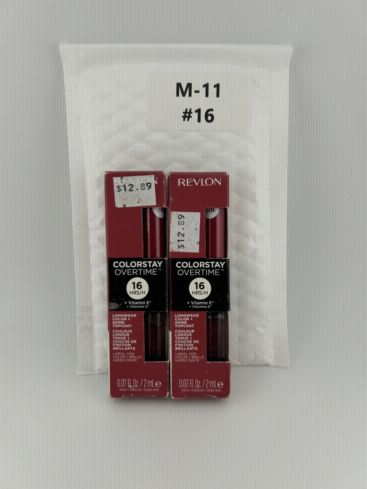 Lot of 2 Revlon ColorStay Overtime Longwear Lipcolor #005 Infinite Raspberry