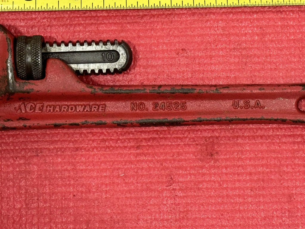 ACE Hardware Tools 10” Pipe Wrench 24525 Heavy Duty Made In USA