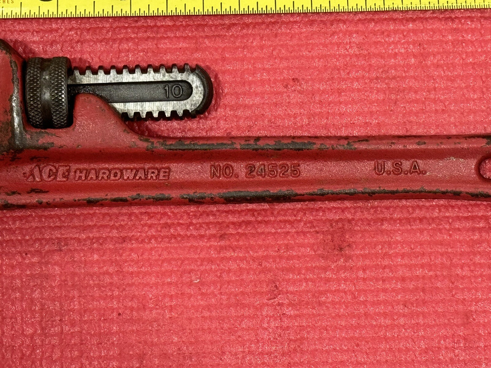 ACE Hardware Tools 10” Pipe Wrench 24525 Heavy Duty Made In USA