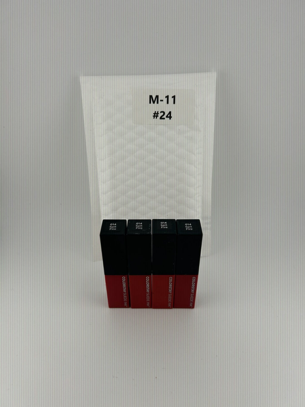 Lot of 4 Revlon ColorStay Suede Ink Lightweight Matte Lipstick #014 Spit Fire