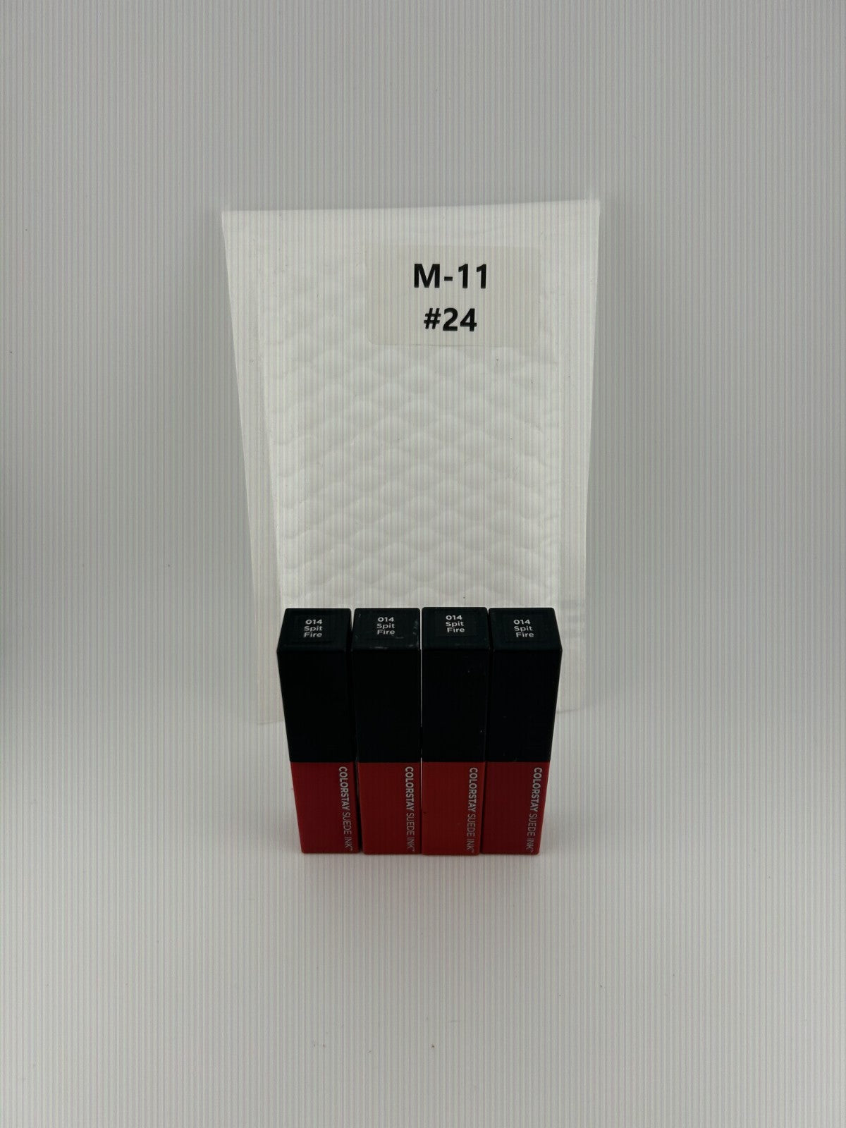 Lot of 4 Revlon ColorStay Suede Ink Lightweight Matte Lipstick #014 Spit Fire