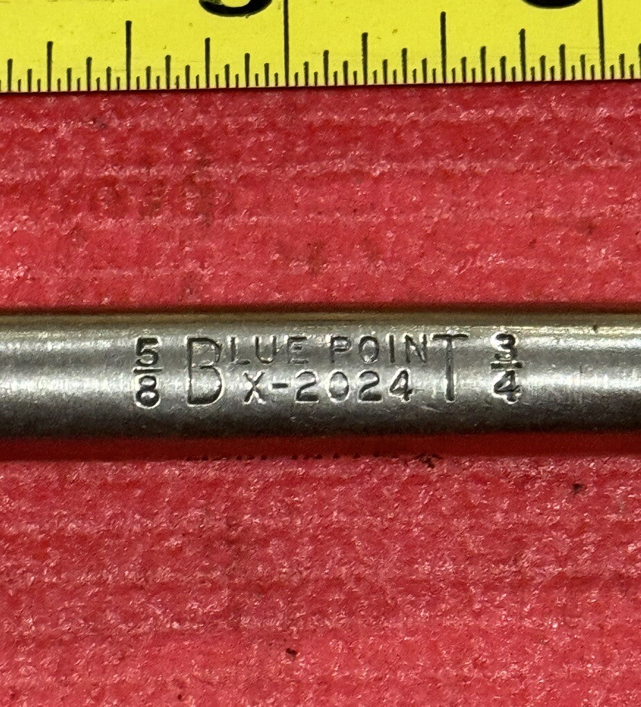 Vintage Blue Point Tools X-2024, 5/8" X 3/4" Offset Box Wrench USA BY SNAP ON