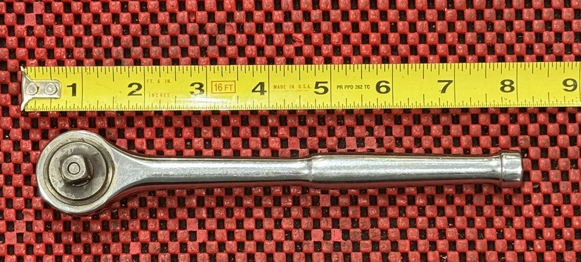 Vintage Stanley Tools No. 85-698 3/8” Drive Ratchet Thumbwheel Quick Release M8