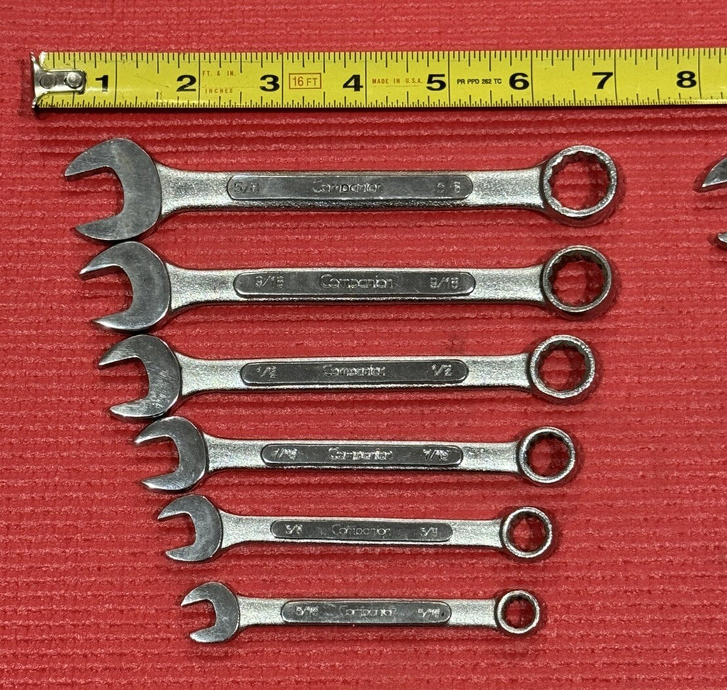 Vintage Companion 12 pc SET Combination Wrenches MATRIC & SAE NICE