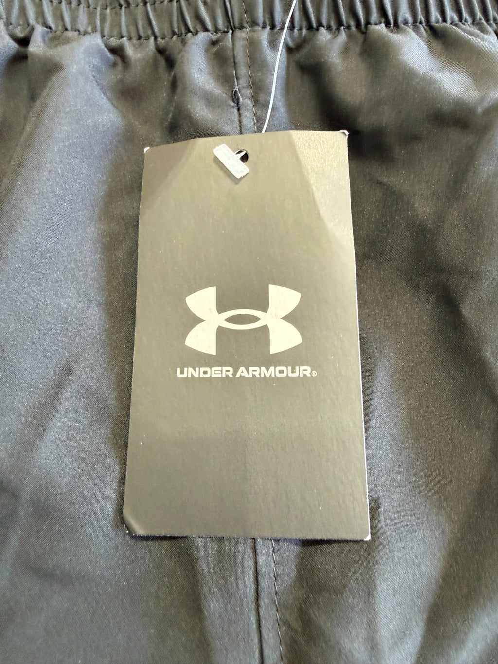 NWT Under Armour UA Tech Woven Wordmark Shorts Men 2XL Black Stretch Lightweight