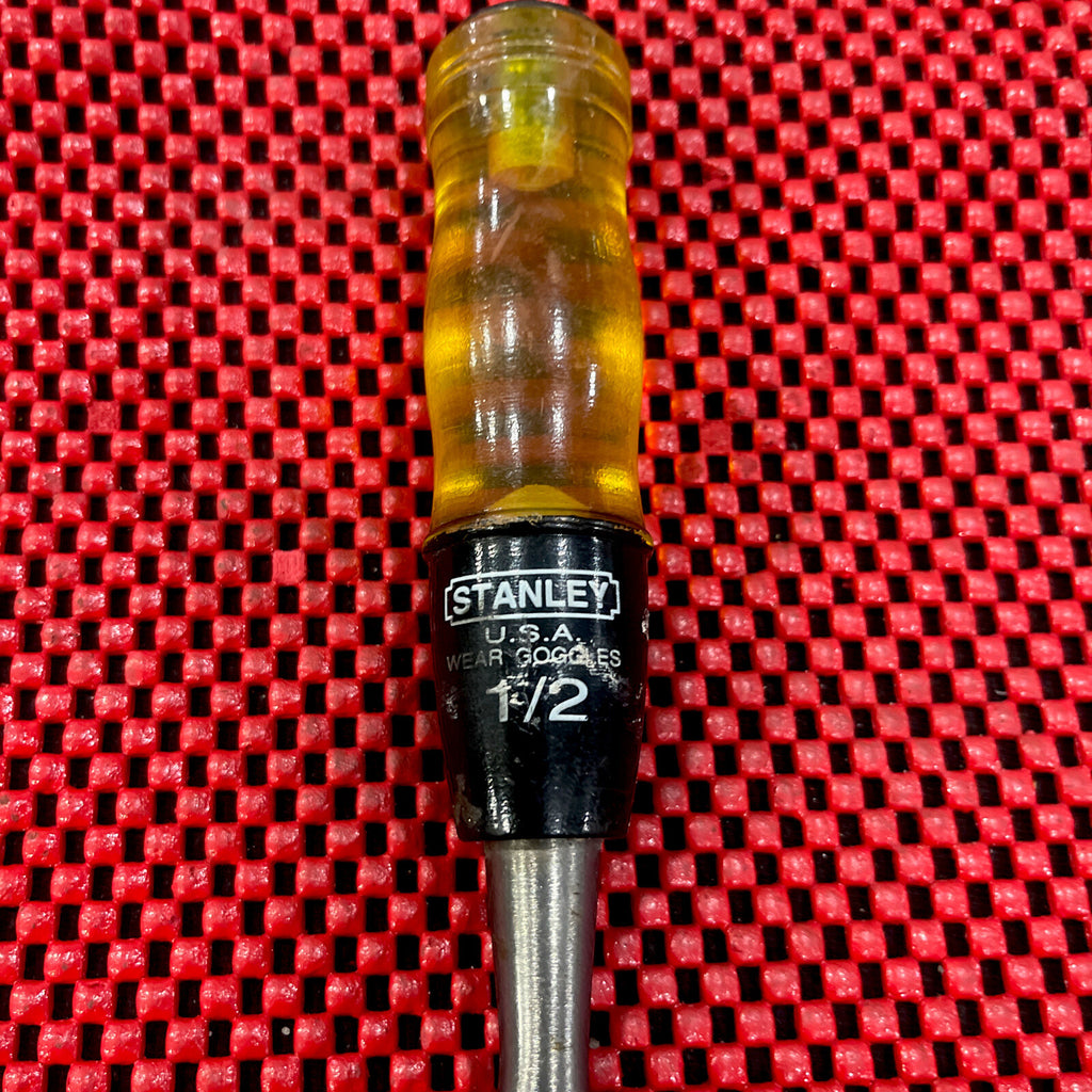 Vintage Stanley Bevel Edge Woodworking Chisel 1/2'' Wide Made In USA M5