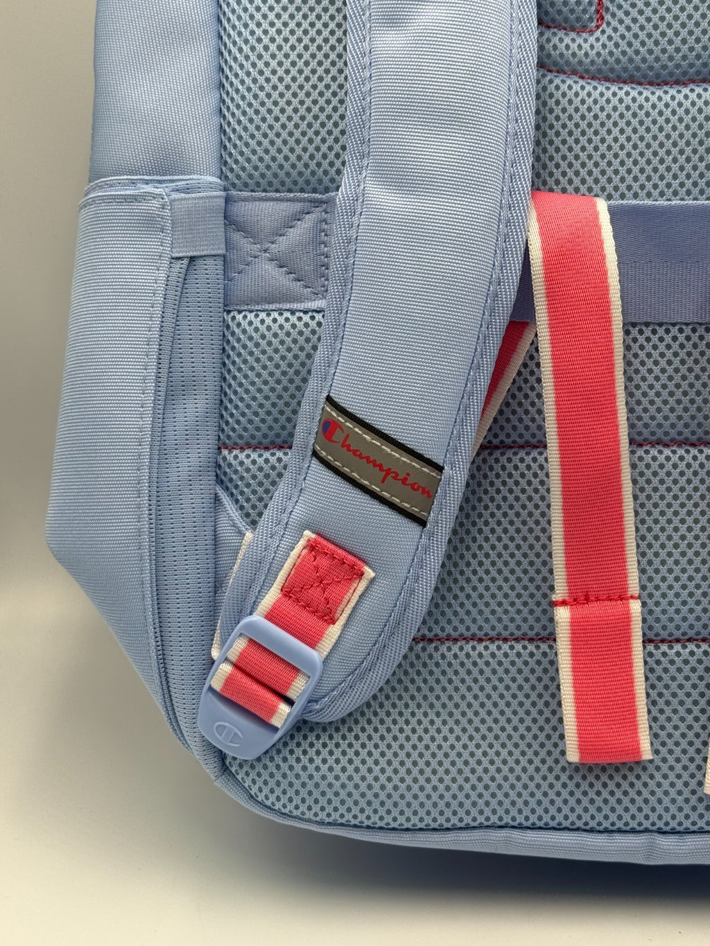 NWT Champion Estate Backpack Light Blue Coral Pink Fits 17" Laptop School Bag