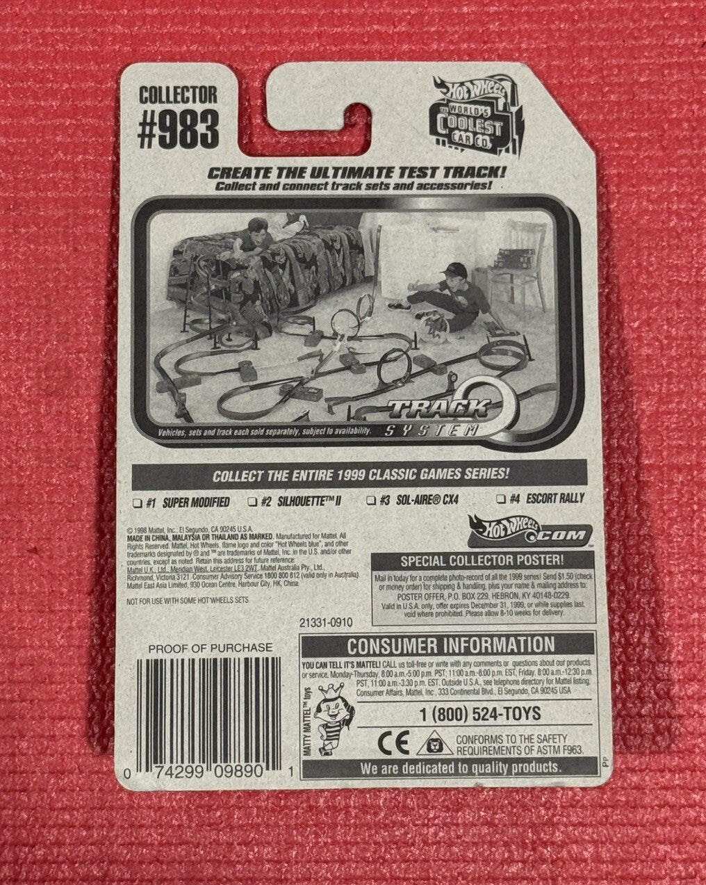 NEW Hot Wheels Sol-Aire CX4 1999 Classic Games Series Collector No. 983