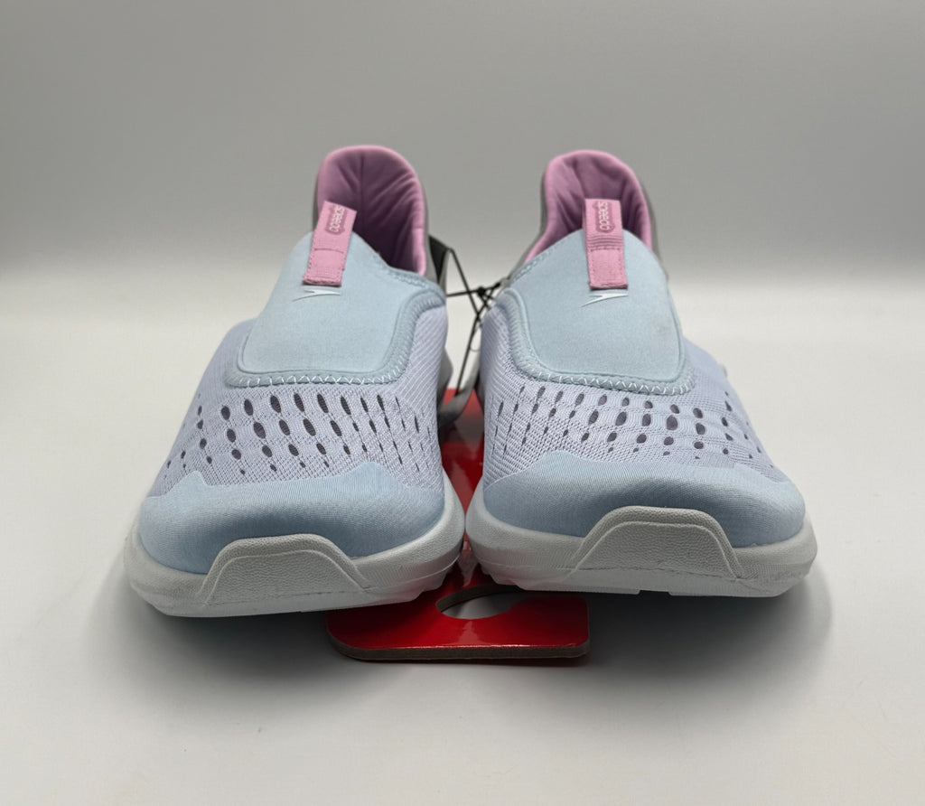 NWT Speedo Water Shoes Women's 9-10 Lavender Pink Blue Swim Slip On Sneakers