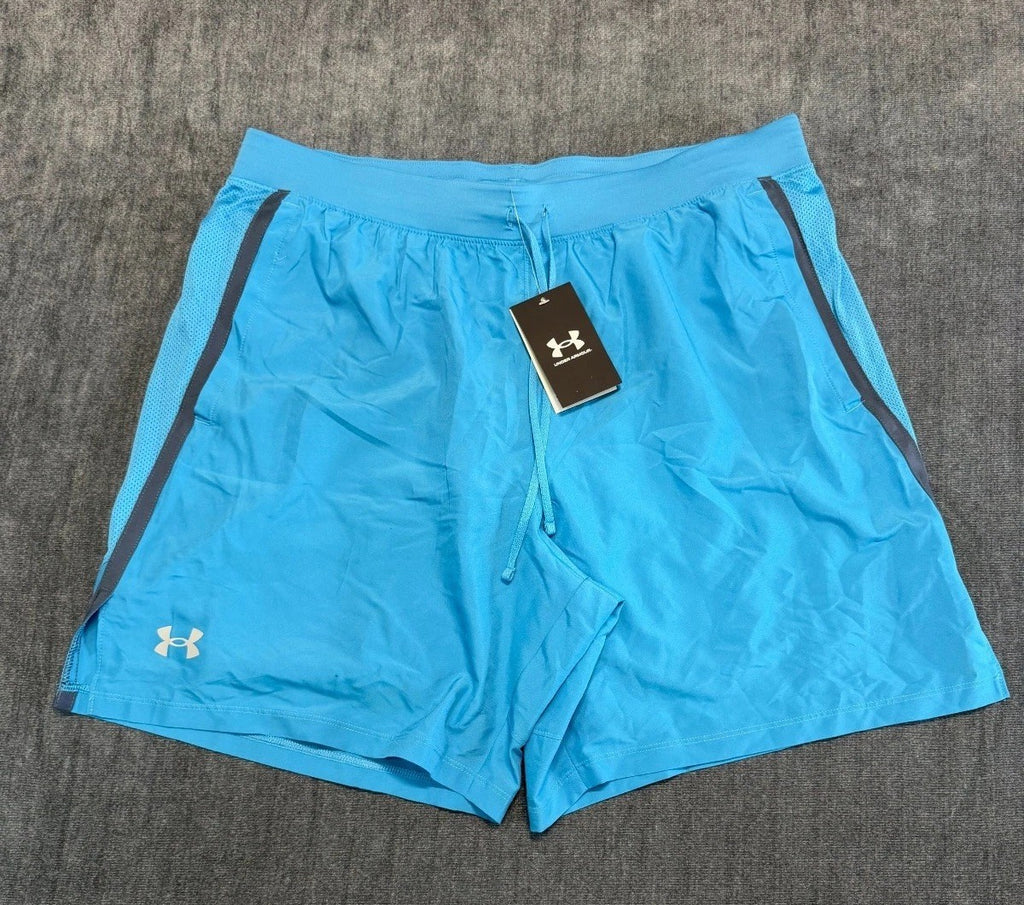 NWT Under Armour Launch Run 7" 2 in 1 Shorts Men's XL Blue Lined Drawstring