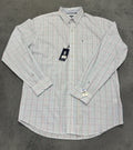 Izod Strip Limpet Shell Long Sleeve Collared Button-up Woven Shirt Size XLT NEW