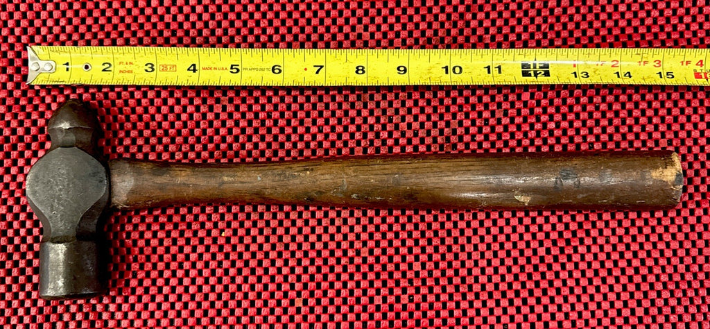 Vintage True Temper  No.1224 Ball Peen Hammer w/ 15" Hickory Wood Handle  USA N3