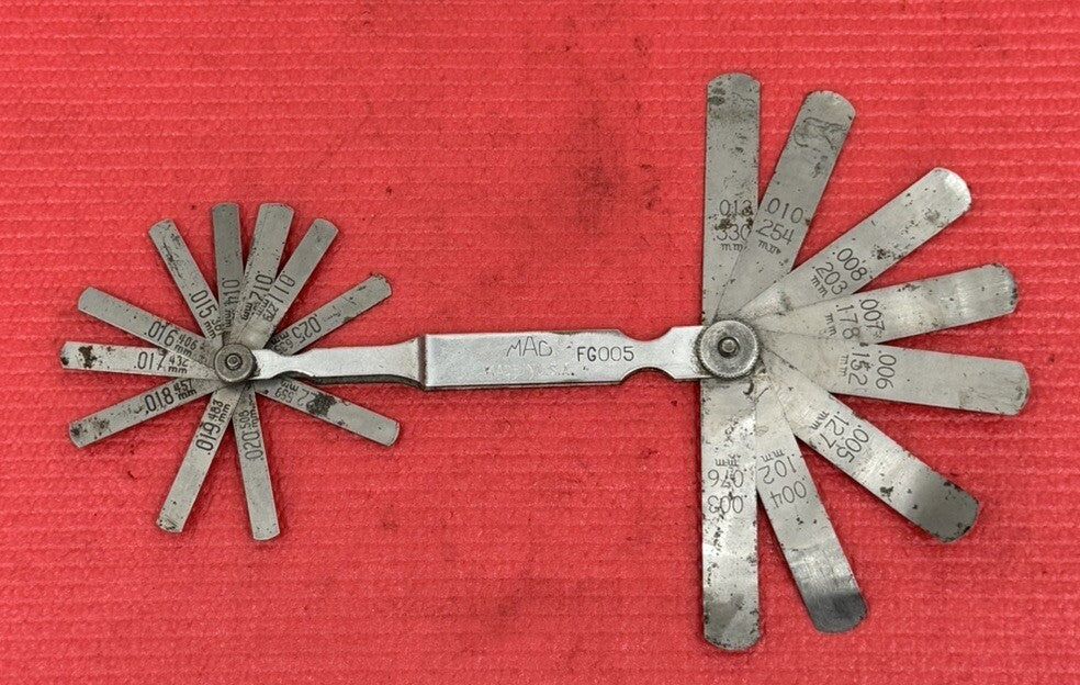 Vintage MAC Tools FG005 20-Blade Master Feeler Gauge Set Made in USA