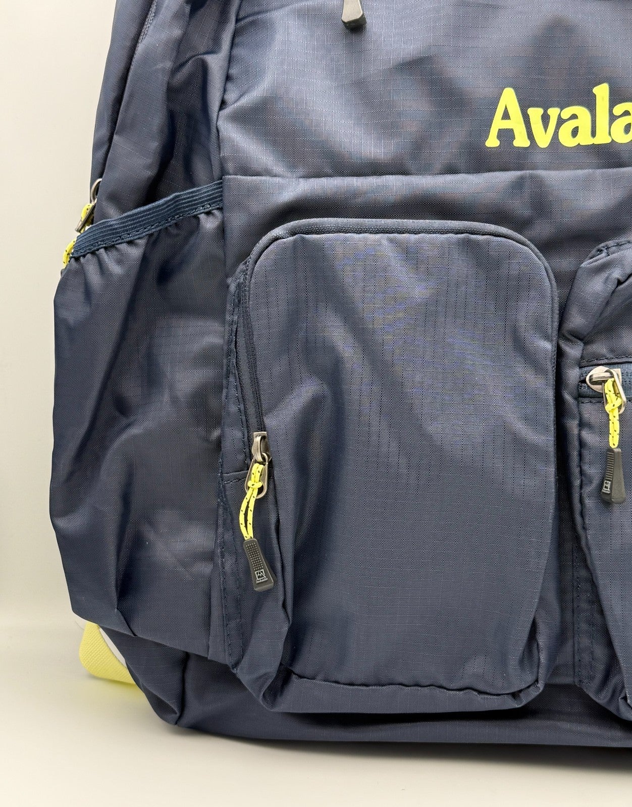 Avalanche Outdoor Supply Co Backpack Black Yellow Hiking Travel School Rucksack