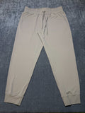 NWT Member's Mark Travel Joggers Women Large Gray Bisque Relaxed Fit Drawstring