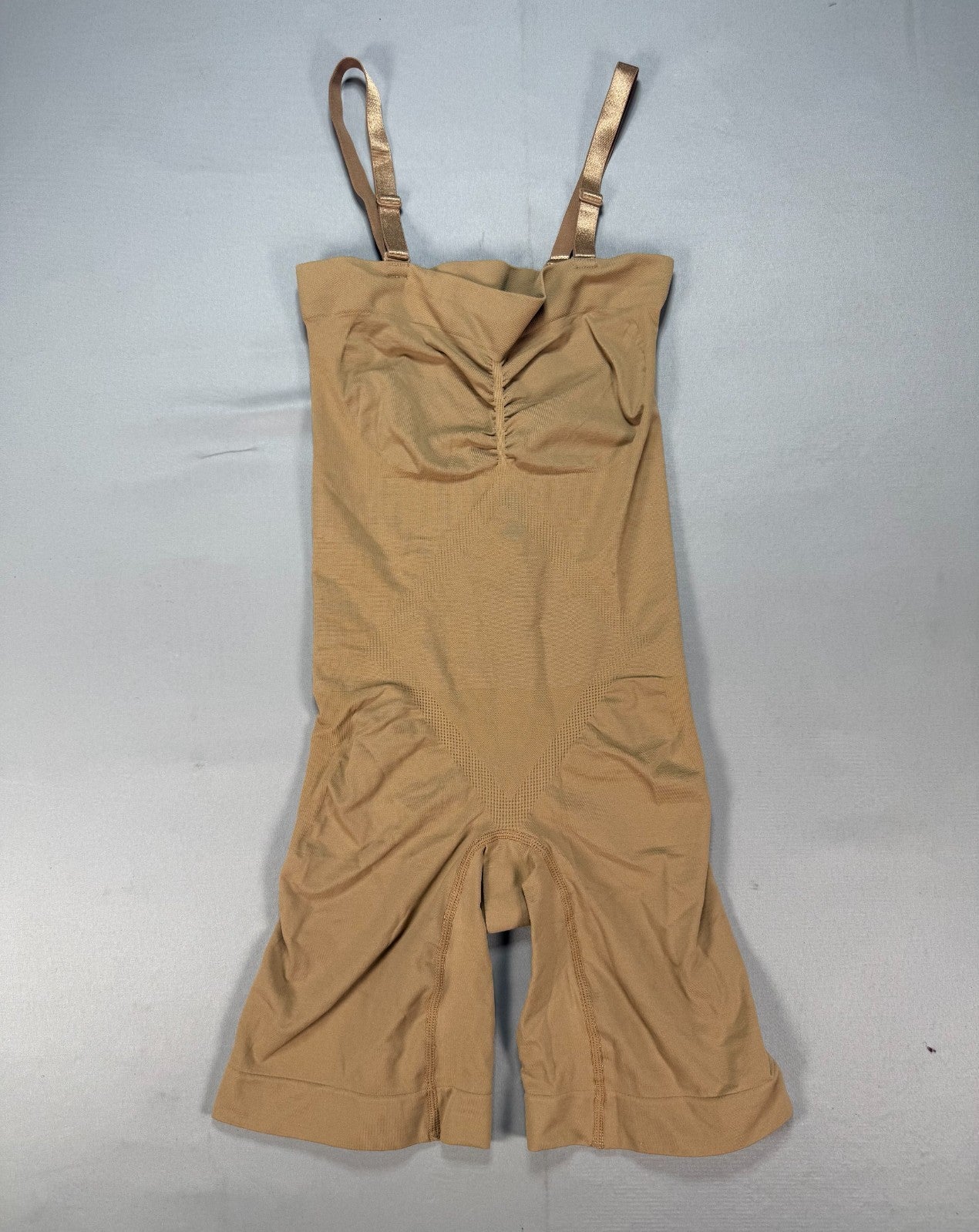 Skims Seamless Sculpt Mid Thigh Shapewear Bodysuit Women Small Nude High Waisted