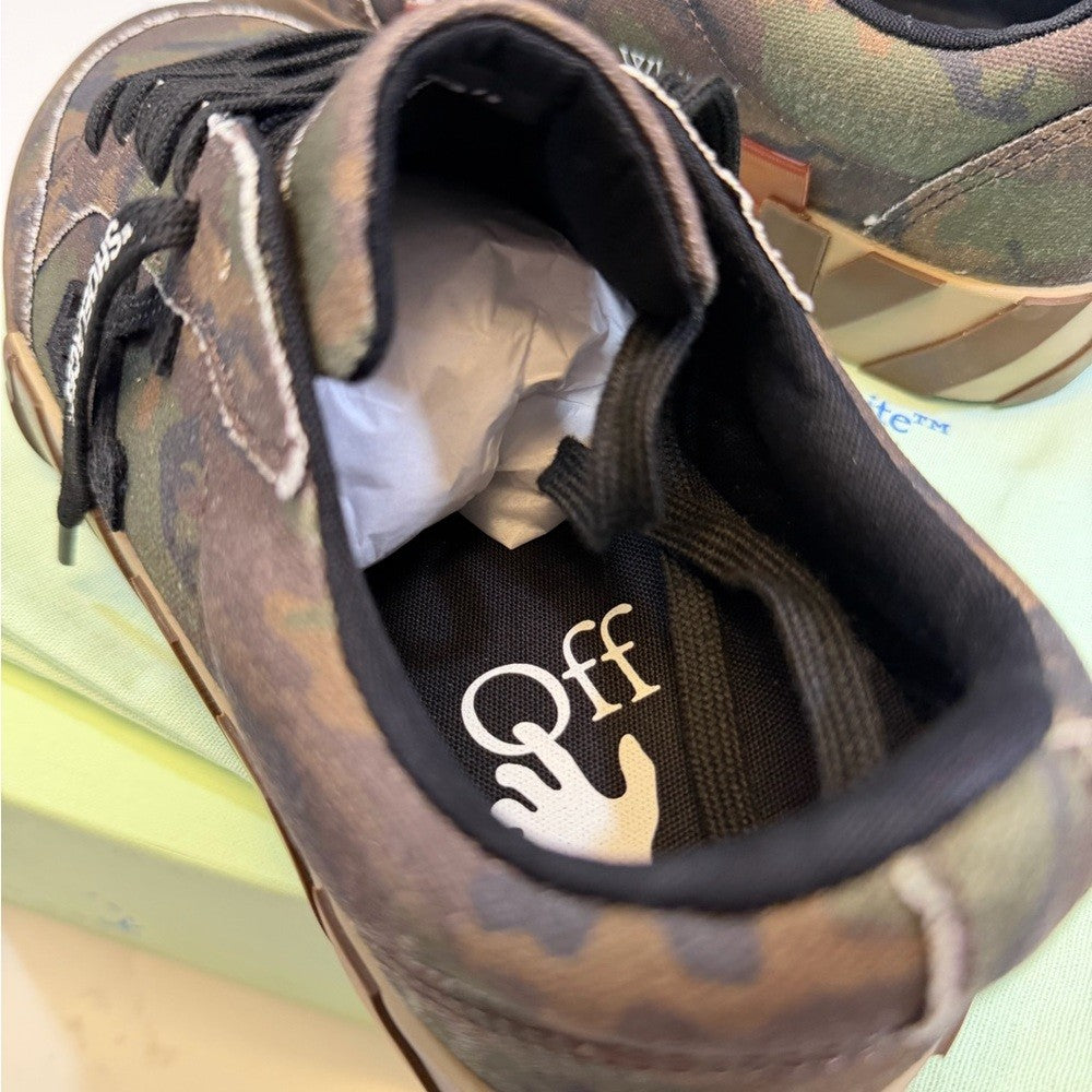 Off-White Vulcanized Military Black Camo Canvas Sneakers
