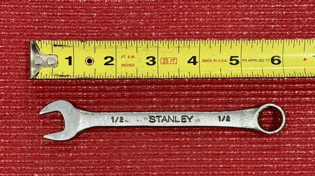 Vintage Stanley Tools 86-835, SAE 1/2" Combination Wrench 12 PT Made in USA