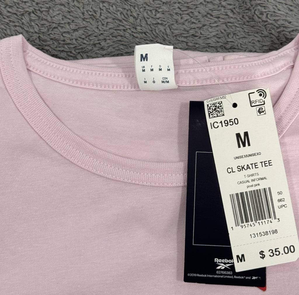 Reebok Classic T-Shirt Classics Skateboard UFO Pyramid Skate Shirt Pink Medium