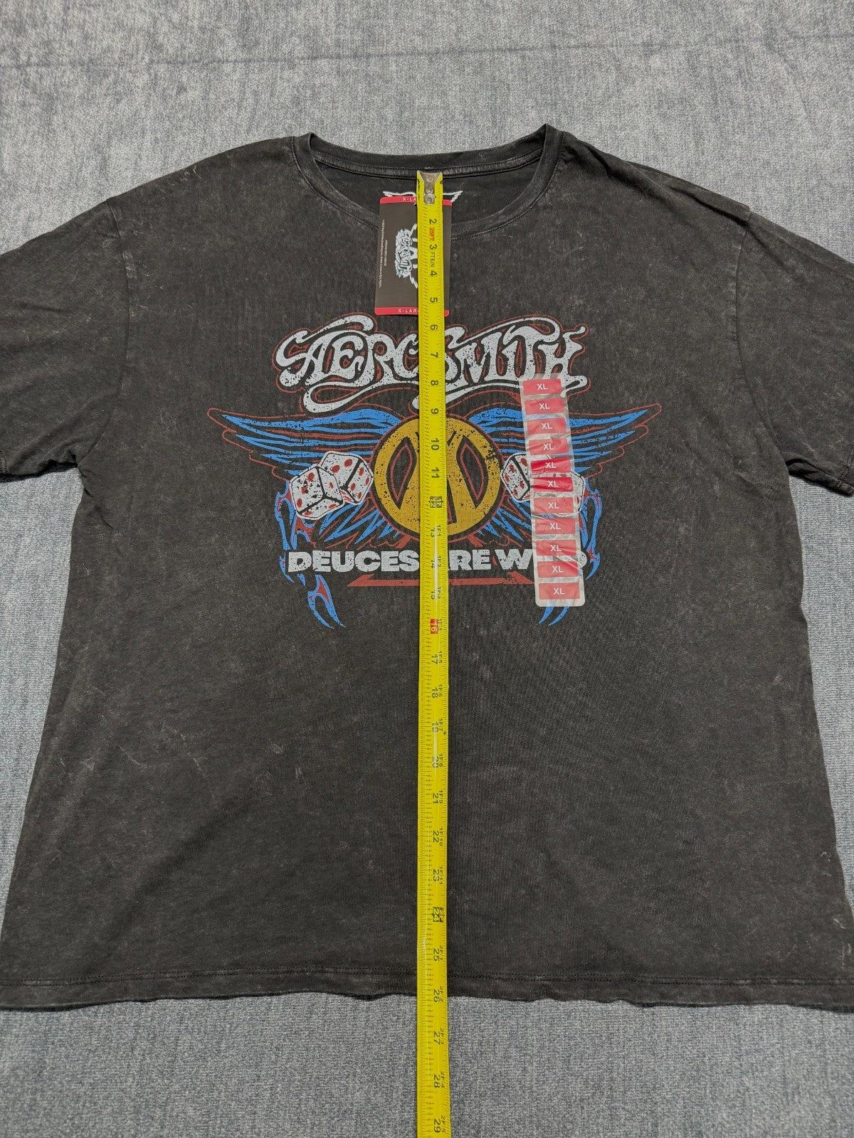 NWT Aerosmith Deuces are Wild Graphic Tee Shirt Women's XL Black 100% Cotton