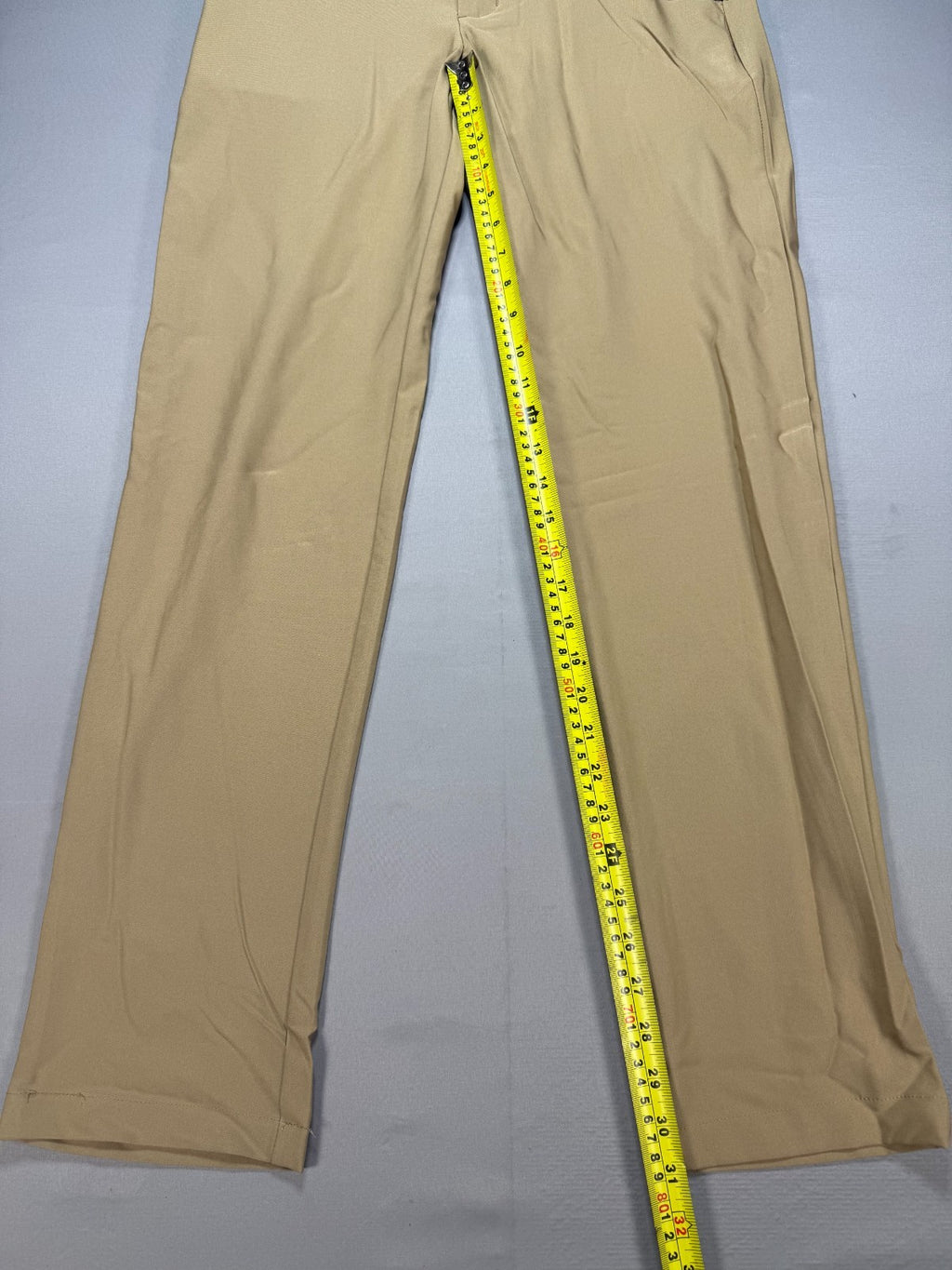 NWT Birdie Bound Straight Leg Pants Mens 30x32 Beige Flex Waist Golf Performance