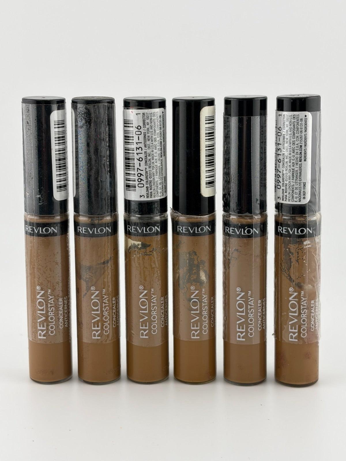 New Revlon ColorStay Full Coverage Concealer Makeup 18M 06 Deep - Set of 6