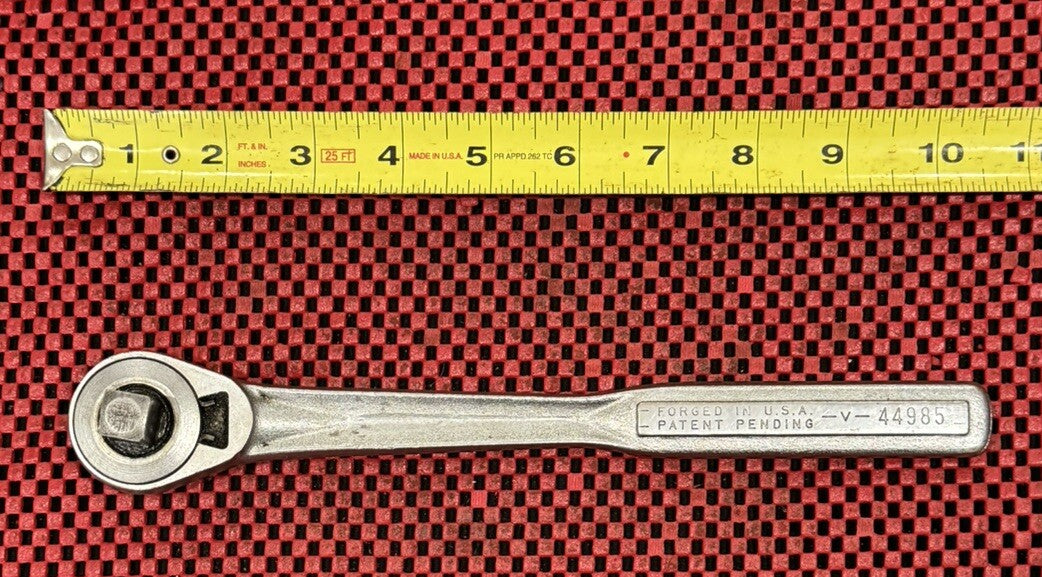 Vintage Craftsman -V-44985 10"Long  1/2" Drive Quick Release Ratchet Made In USA