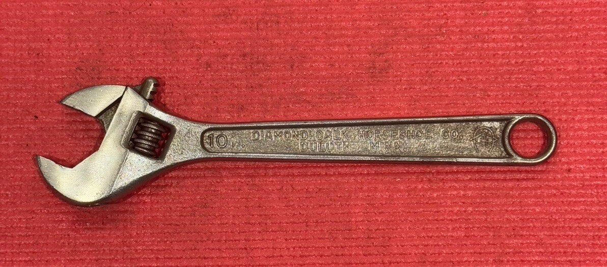 Vintage Diamond Calk Horseshoe Co. Duluth 10” Adjustable Wrench Díamalloy USA