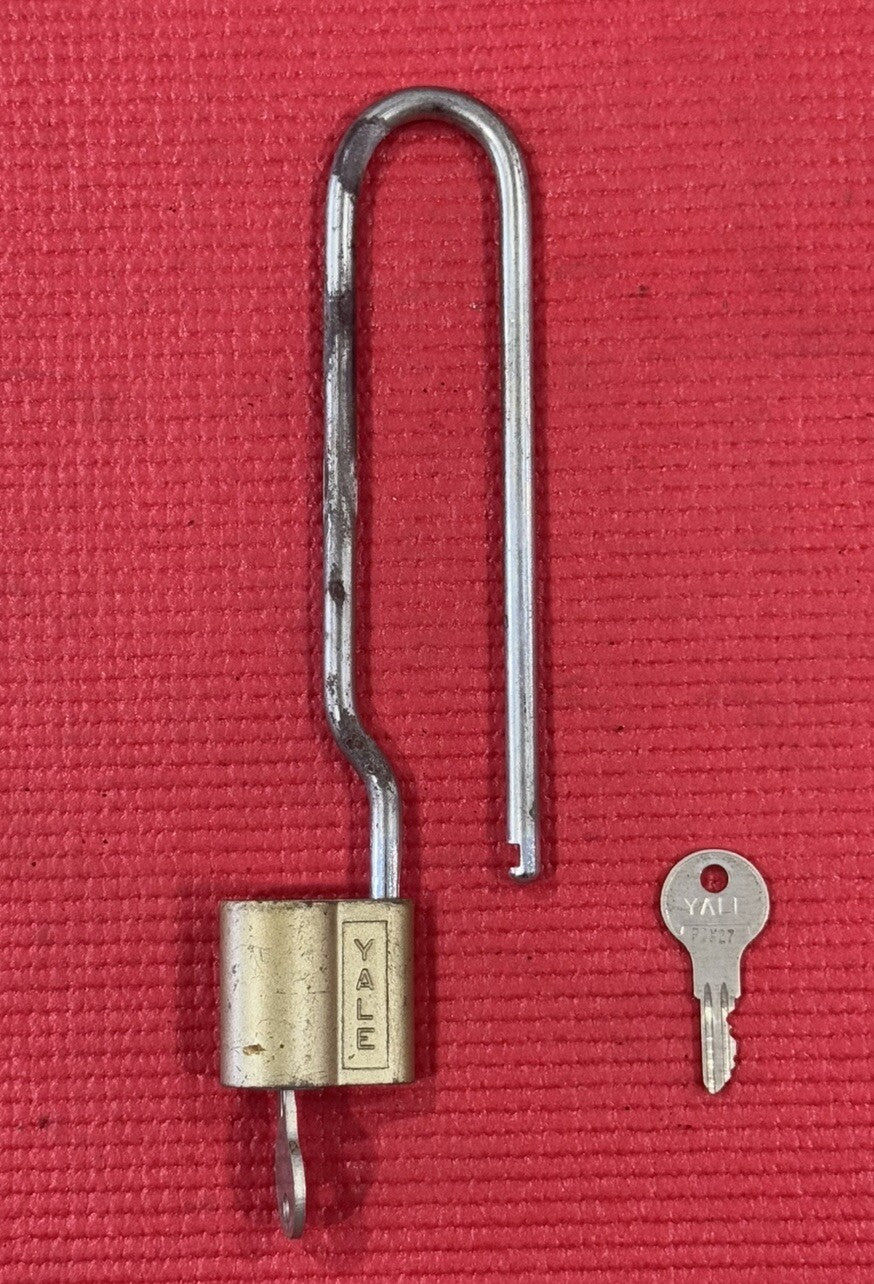 Vintage Yale Lock Bike Lock 7”inch Long  W/2 Keys Padlock Made in USA Very Rare