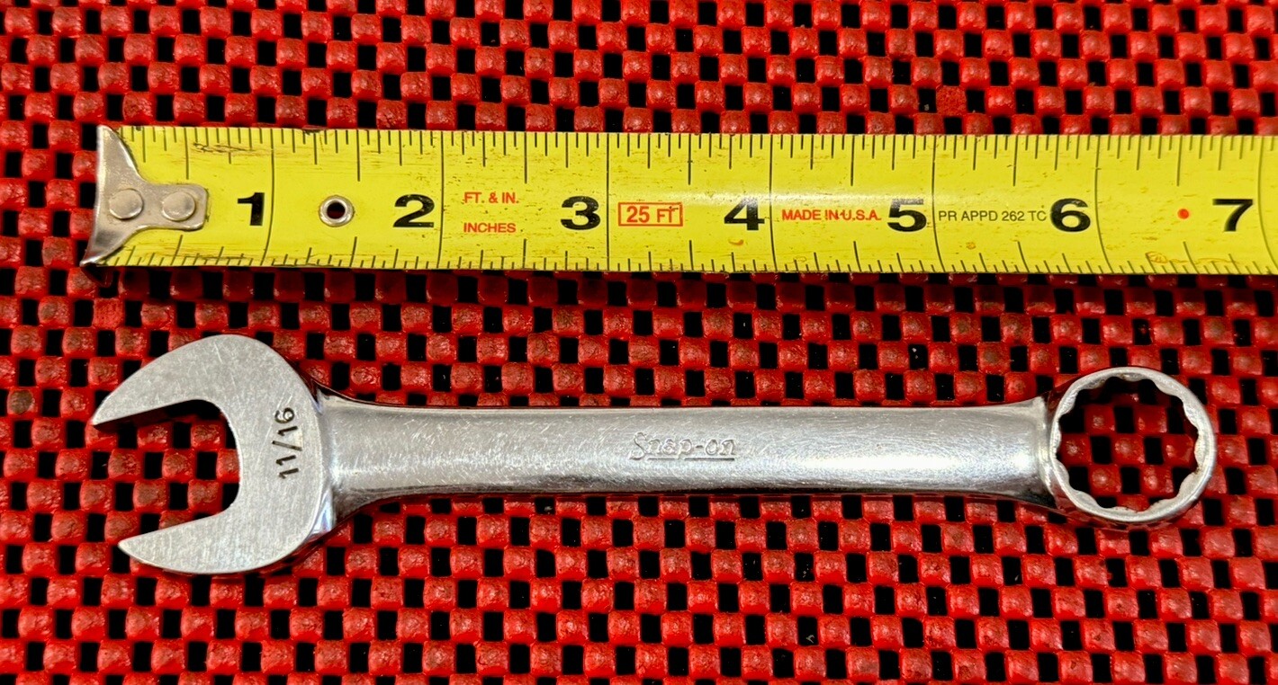 Snap-On Tools OEX220 11/16" Short Handle Combination Wrench 12PT Underlined Logo