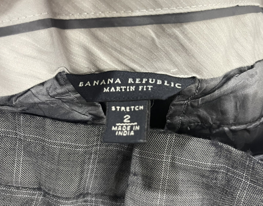Banana Republic Martin Fit Gray Capri Pants Women's Size 2 Stretch Cropped  B1