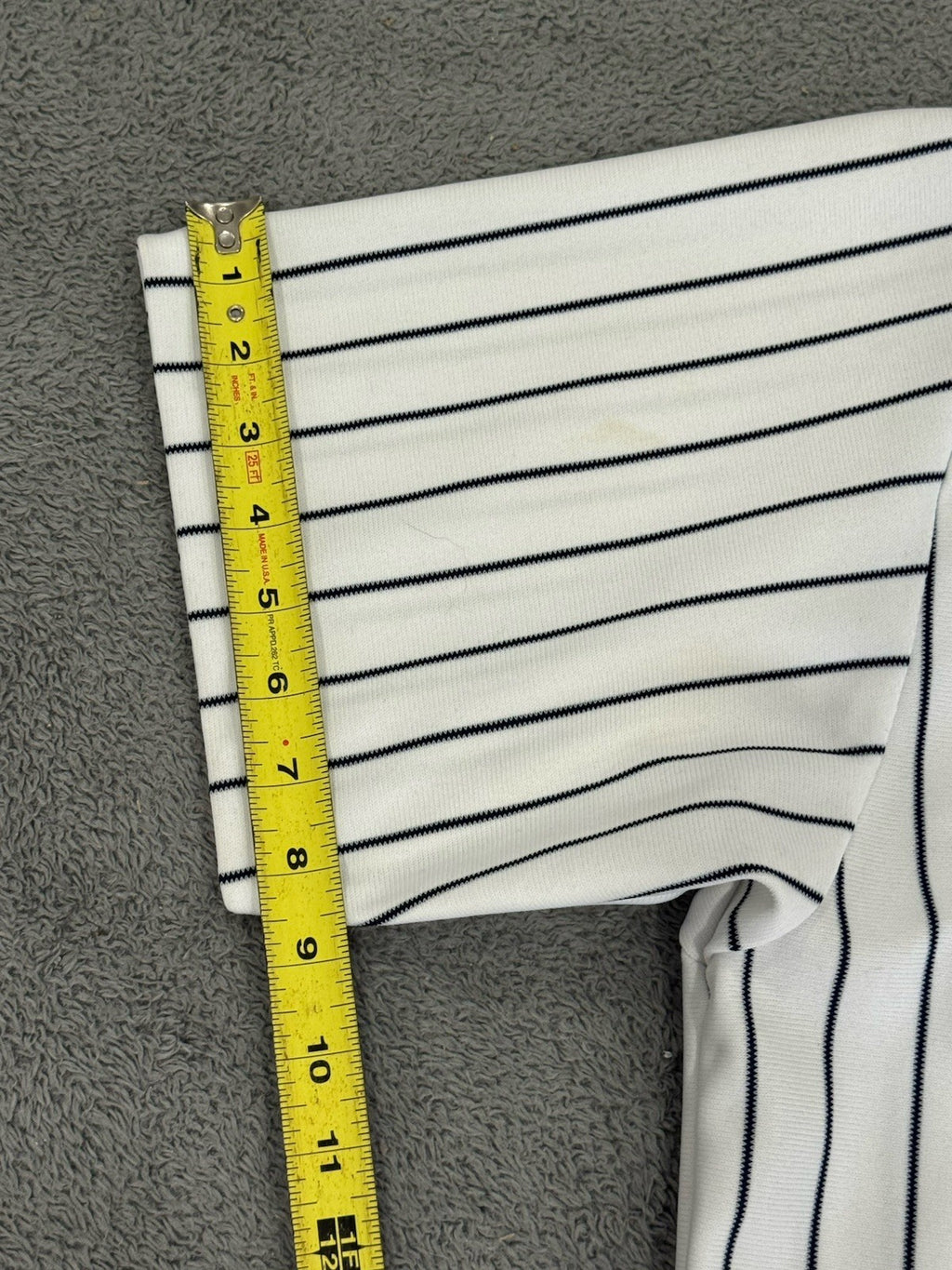 Vintage Athletic Knit SIEMPRE RICO DECHAMP Pinstripes Baseball Jersey Men Size L