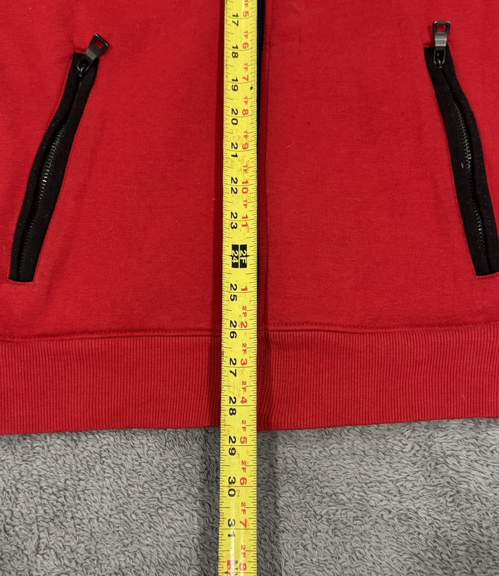 JORDAN CRAIG Hoodie Full Zip Jacket With Pockets Red & Black Mens Size L Large