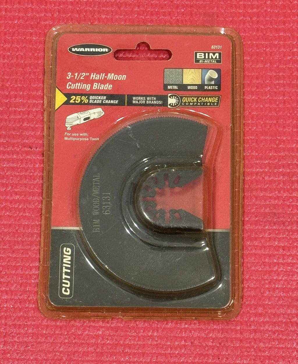 NEW WARRIOR 3-1/2” HALF MOON CUTTING BLADE BIM BI-Metal 63131