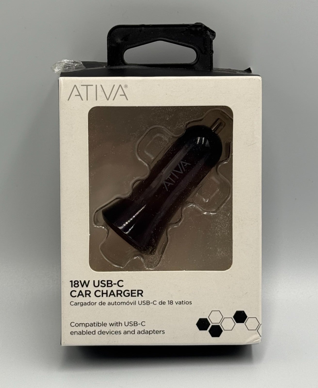 New Ativa 18 Watt USB C Car Charger Plug Adapter for iPhone Android Samsung