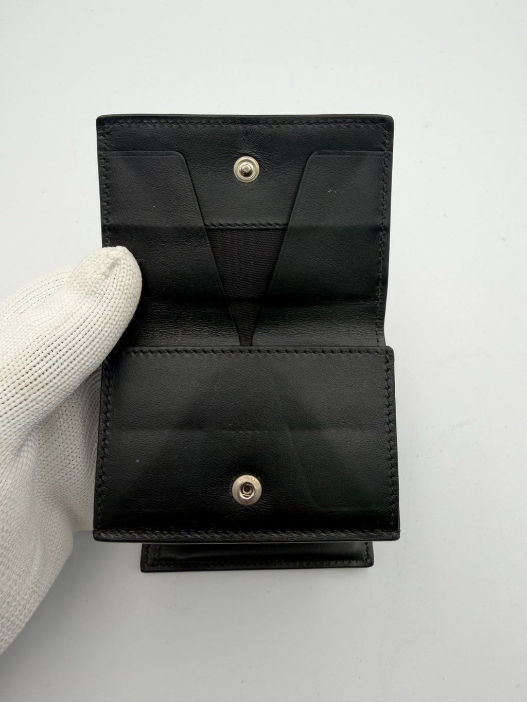 Givenchy Paris Trifold Wallet Men's Red Leather Black Trim Fashion Card Holder