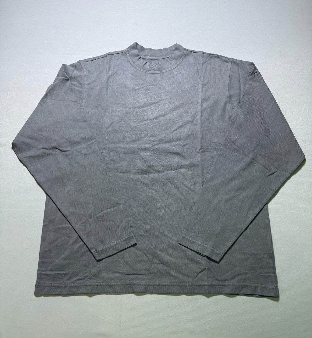 Yeezy YZY Gap Long Sleeve Shirt Men's Medium Gray Crew Neck Streetwear Modern