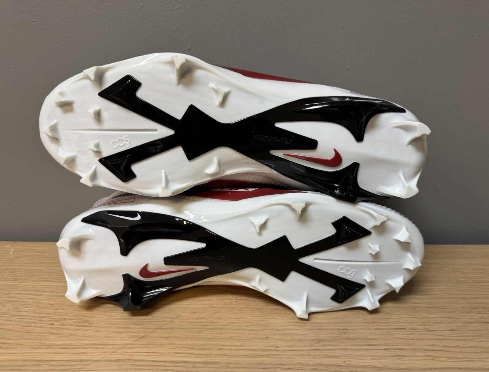 NEW Nike Alpha Menace 4 Elite Football Cleats White | Red MEN'S SIZE 13.5
