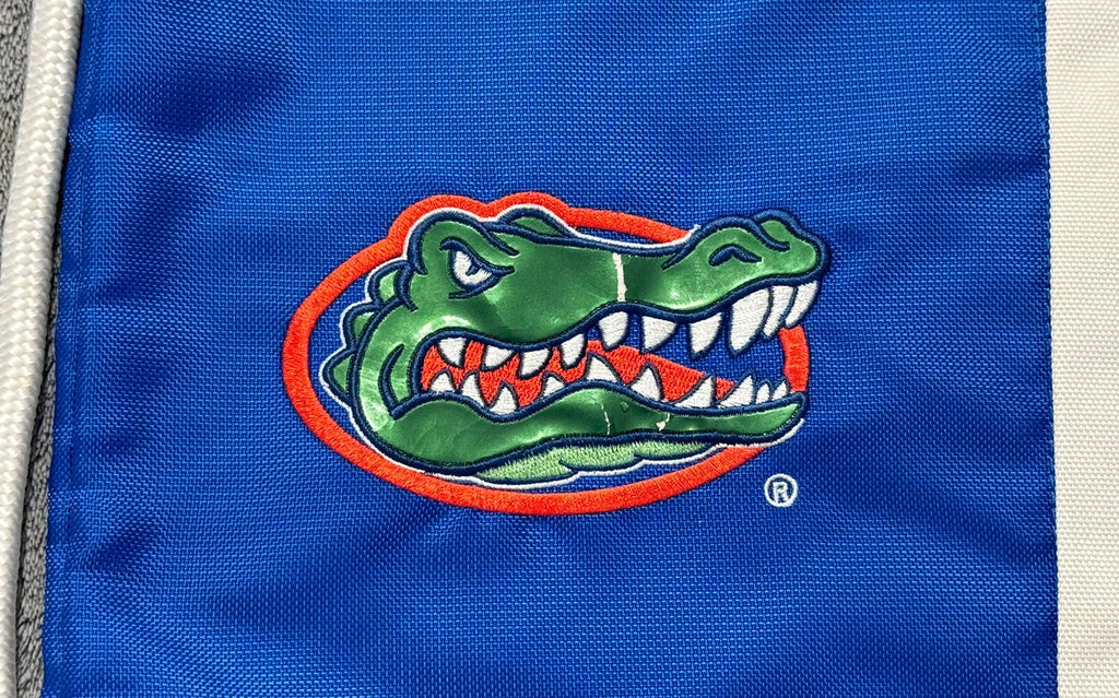 Vintage Gators Drawstring Athletic Gym Bag with Zipper Pocket & Logo