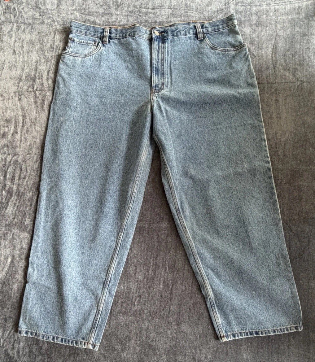 Basic Editions Relaxed Fit Men’s 48W X 30L Denim Blue  light Jeans Classic NWT