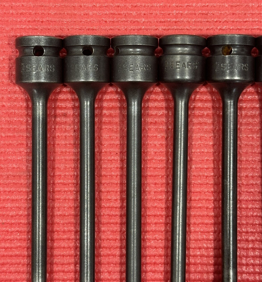 Vintage SEARS 6pc Set 1/2"Drive 6” Torque Limiting Extension -Made In Italy Rare