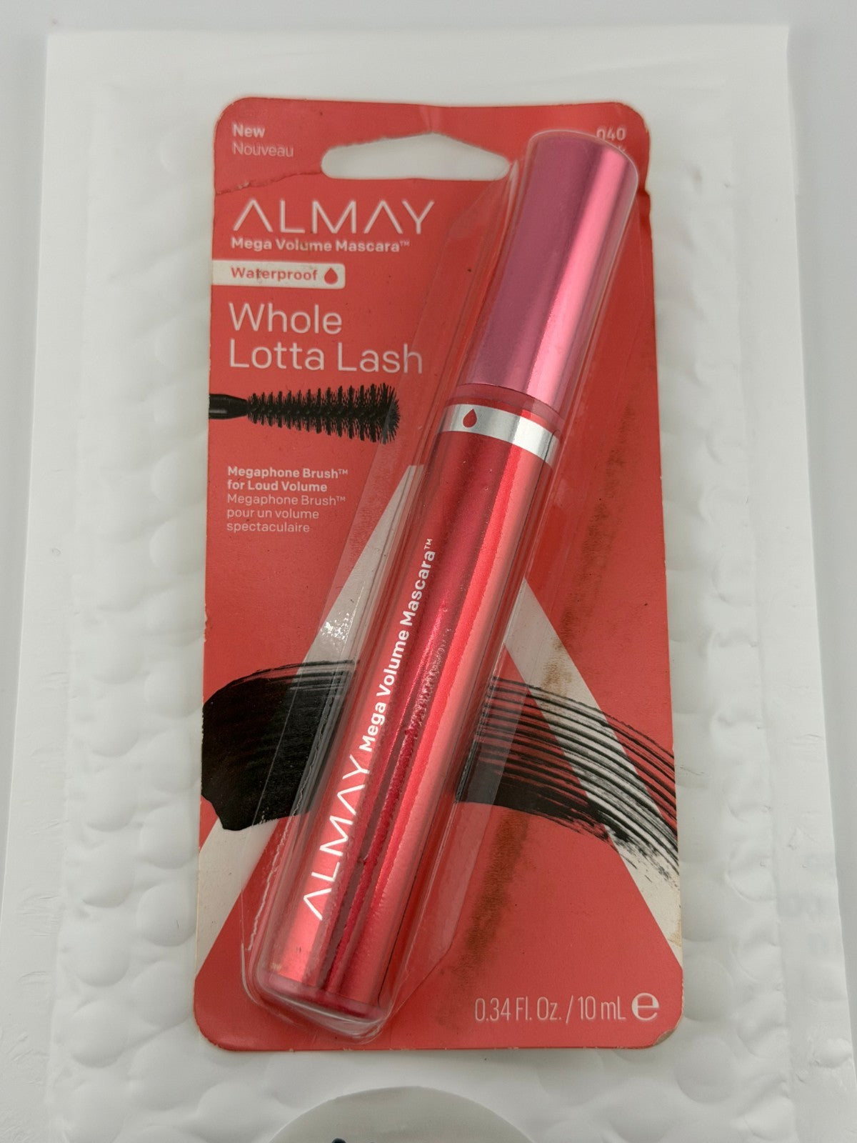 Almay Whole Lotta Lash Mega Volume Waterproof Mascara 040 Black Noir- 0.34 fl oz