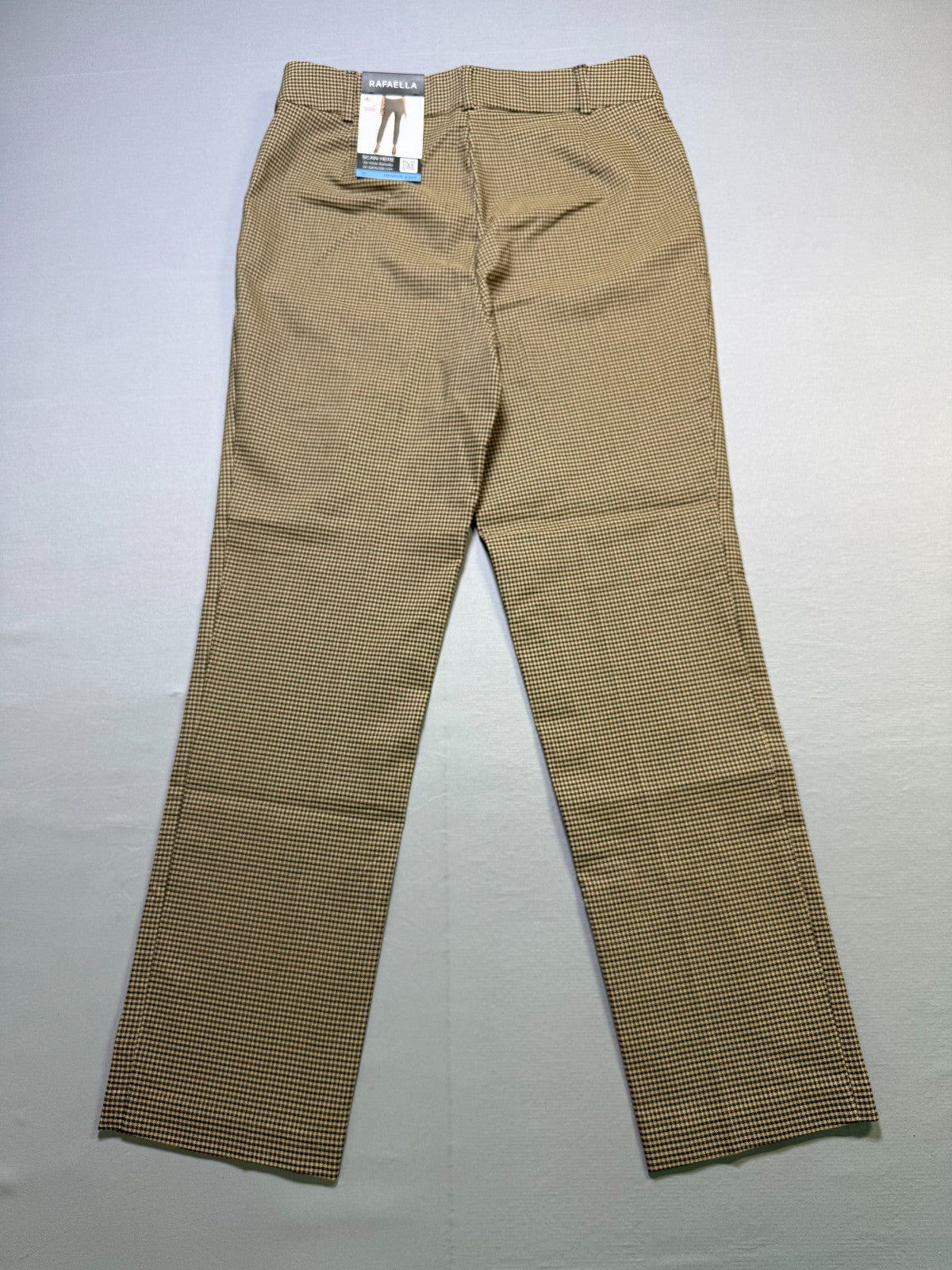 Rafaella Pull-on Pockets Slim Straight Leg Stretch Pants Women's 10 Khaki