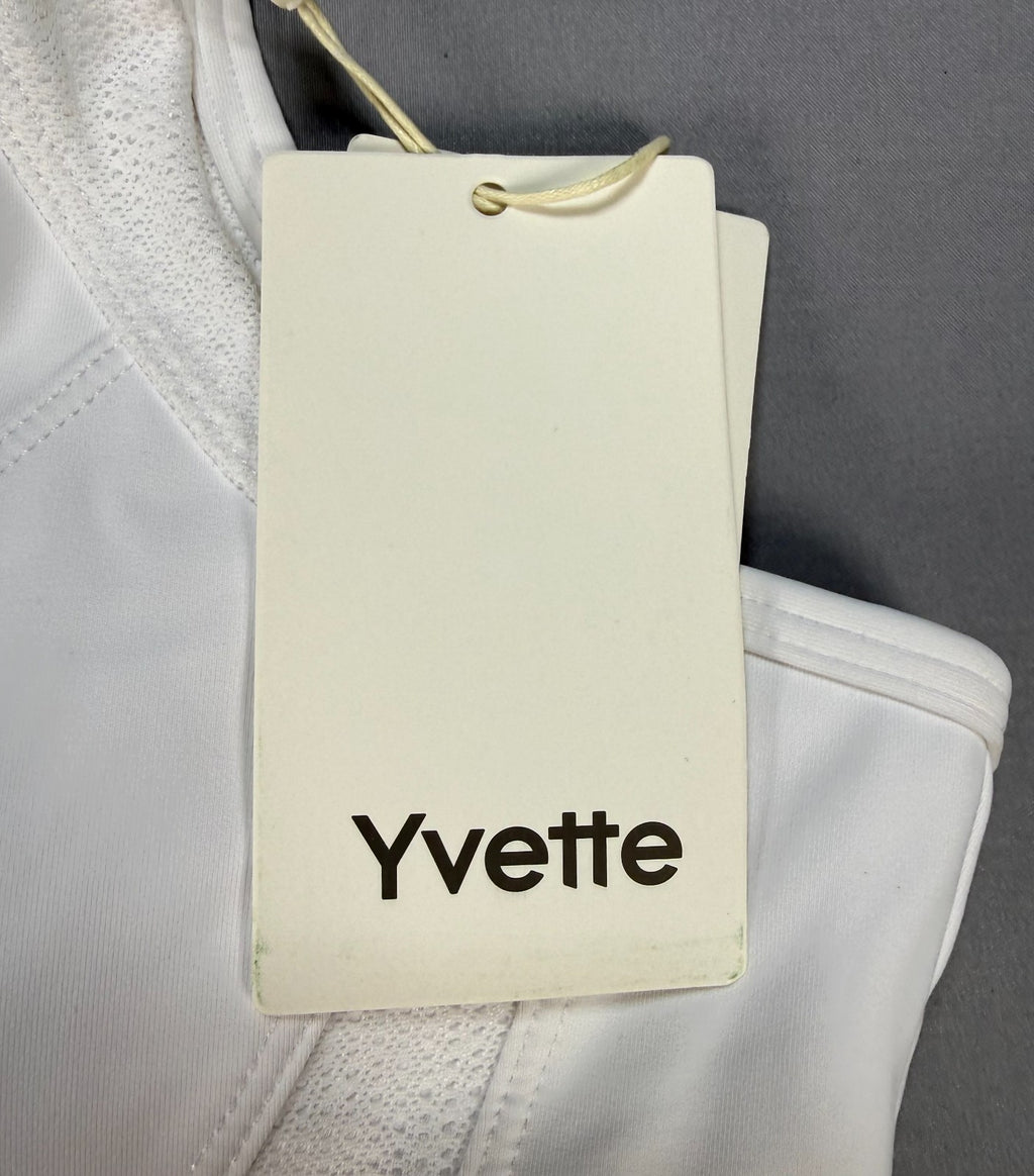 NWT Yvette Sports Bras Women's Large White Racerback Strap High Support Impact