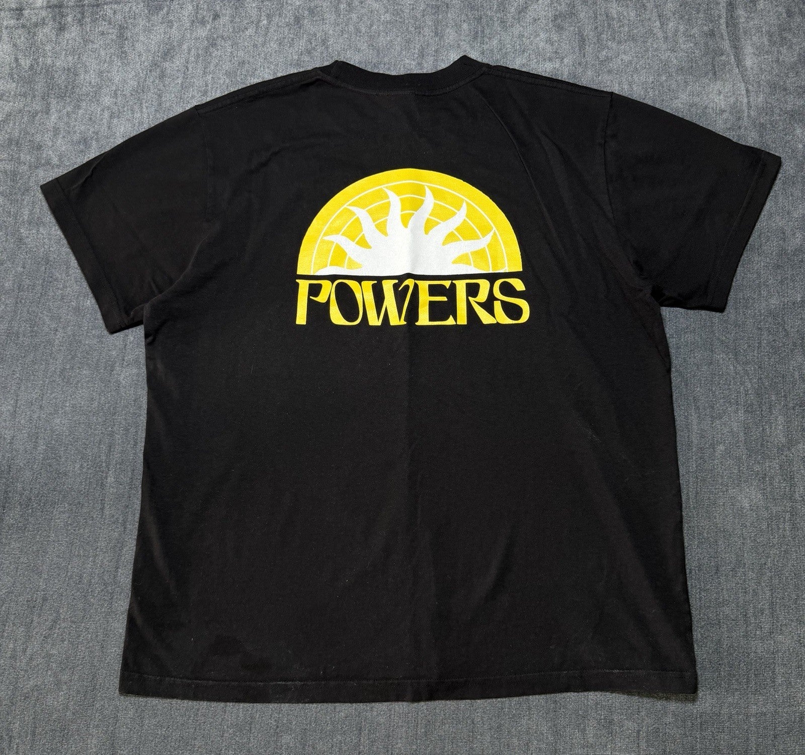 Powers Sun Short Sleeve T-Shirt Men's XL Black Logo Crew Neck Casual Wear Tee