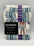 NWT Bonobos Swim Trunks Men's 2XL White Blue Striped Drawstring Summer Beach