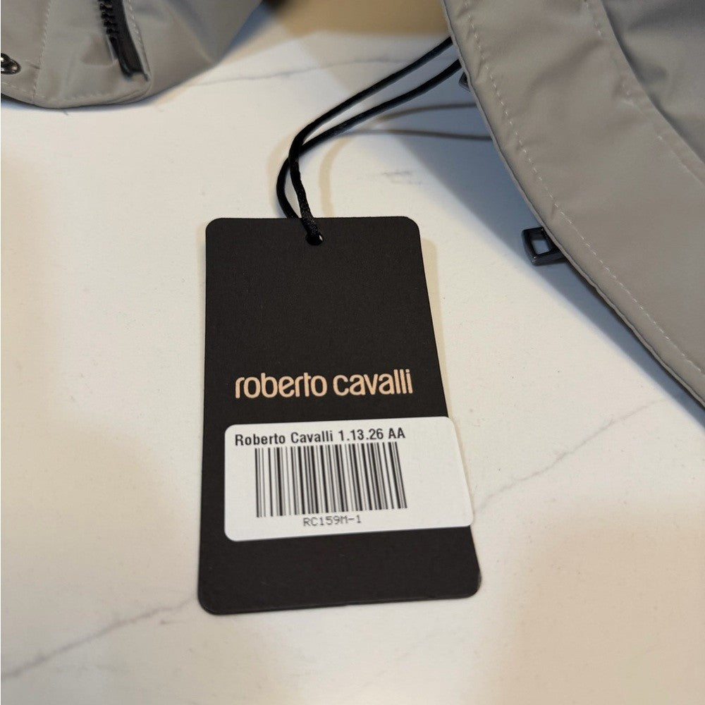 Roberto Cavalli Double Layer Overcoat Gray Jacket